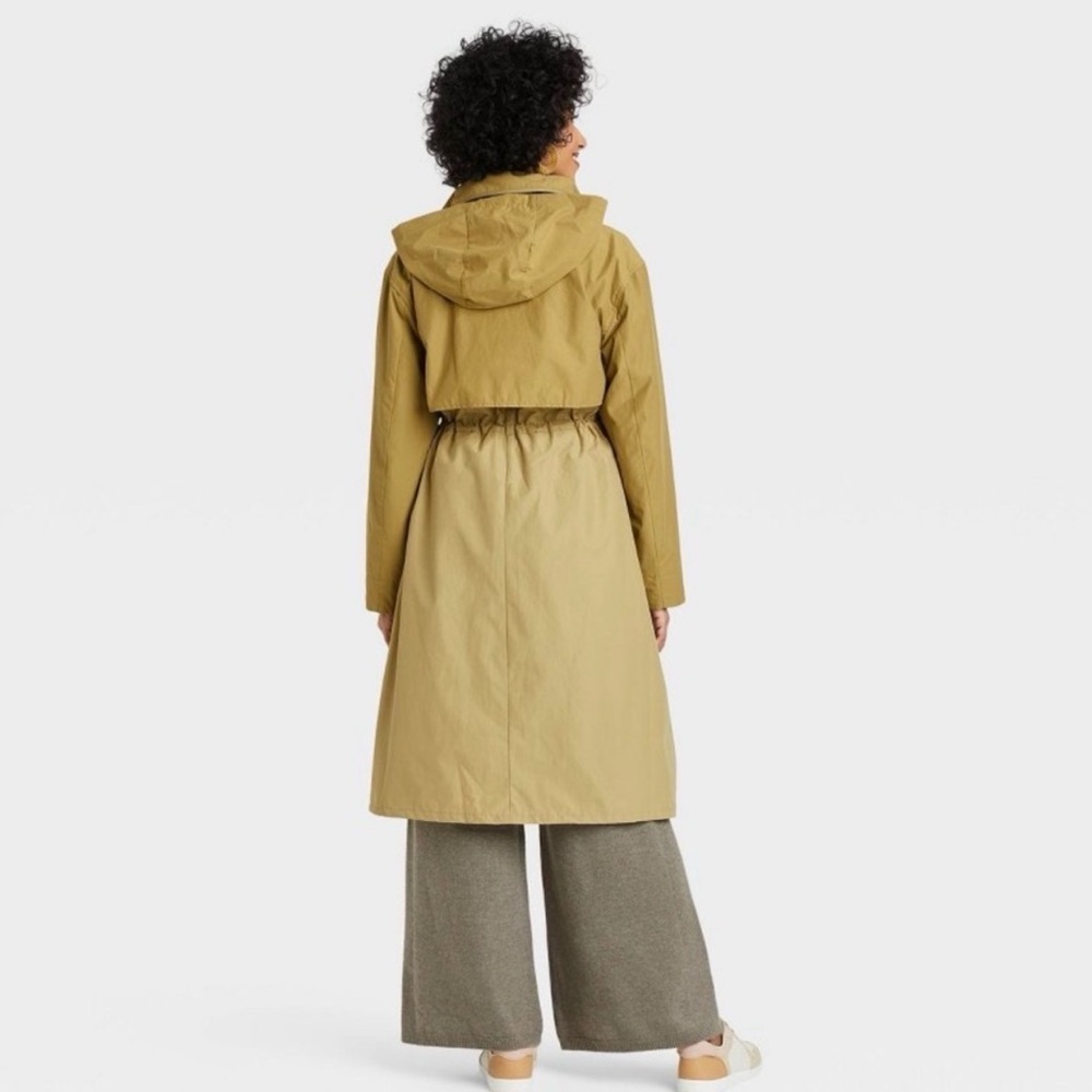 A New Day Women's Windbreaker Rain Trench Coat Size Small NWT - Picture 2 of 13